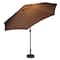 9ft. Brown & Black Outdoor Patio Market Umbrella